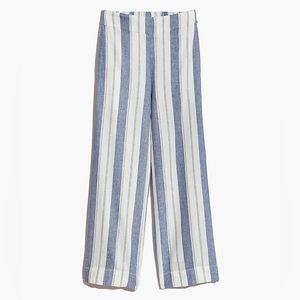 Madewell Huston Linen Cropped Wide Leg Pants
